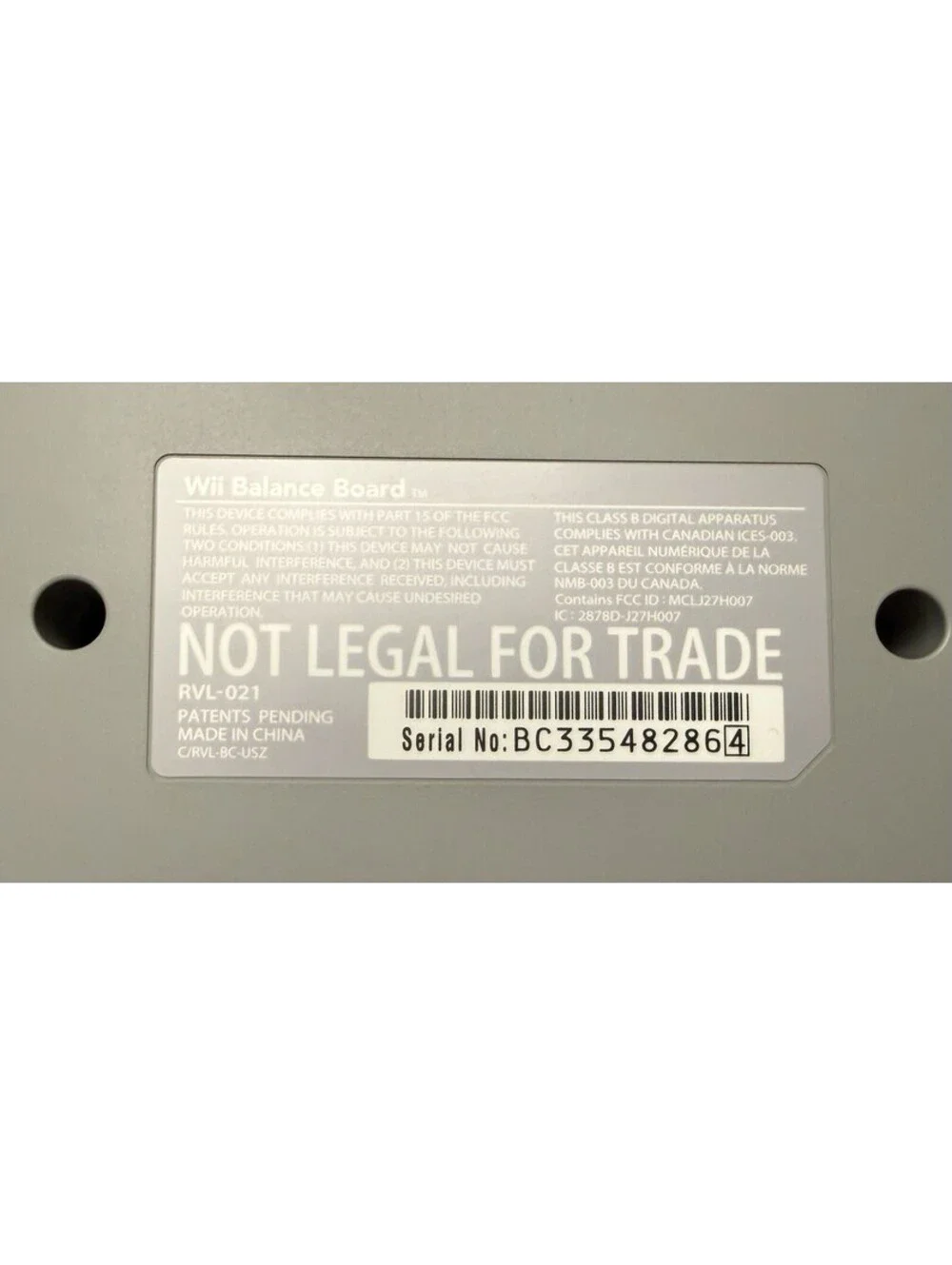 Nintendo Wii Fit Balance Board with Batteries